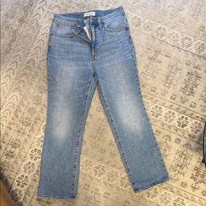 Madewell Classic Blue Slim Demi Boot Jeans